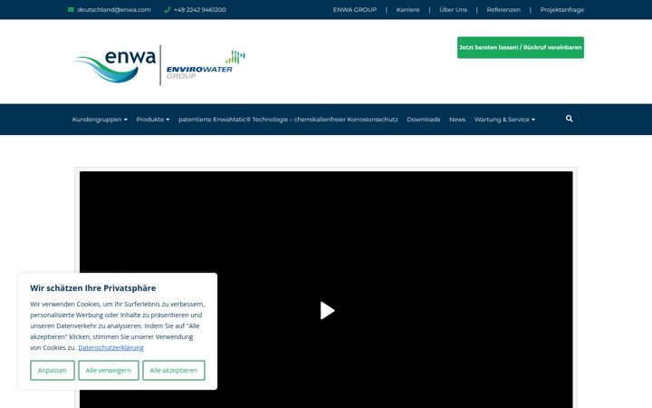 Screenshot of enwa.eu