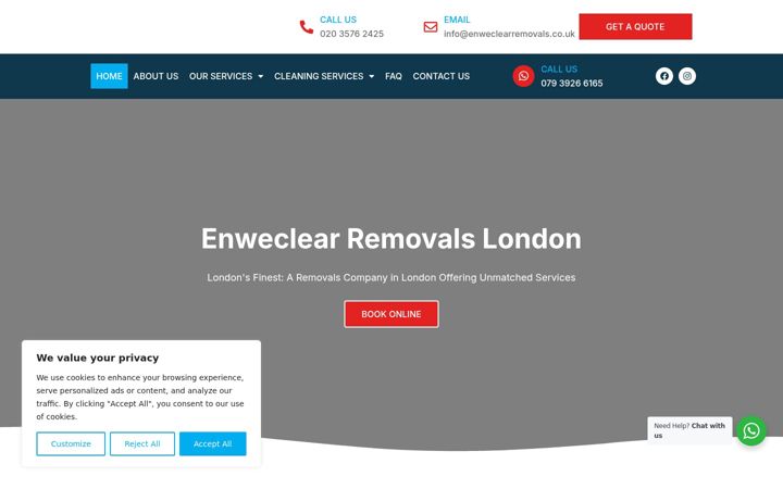 Screenshot of enweclearremovals.co.uk