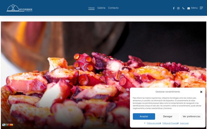 Screenshot of enxebrecatering.com