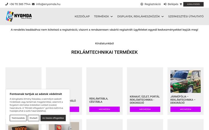Skærmbillede af enyomda.hu