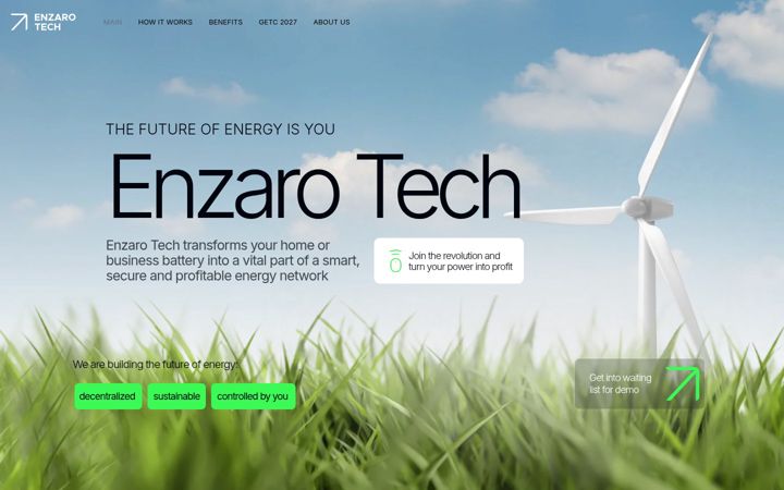 Screenshot of enzarotech.com