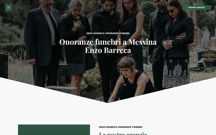 Ekrānuzņēmums no enzobarrecaonoranzefunebri.it
