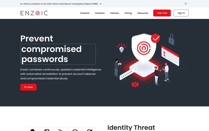 Screenshot of enzoic.com