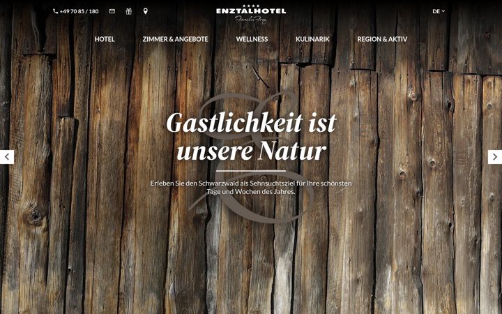 Posnetek zaslona enztalhotel.de
