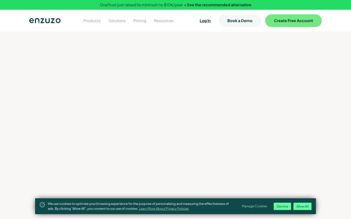 Screenshot di enzuzo.com