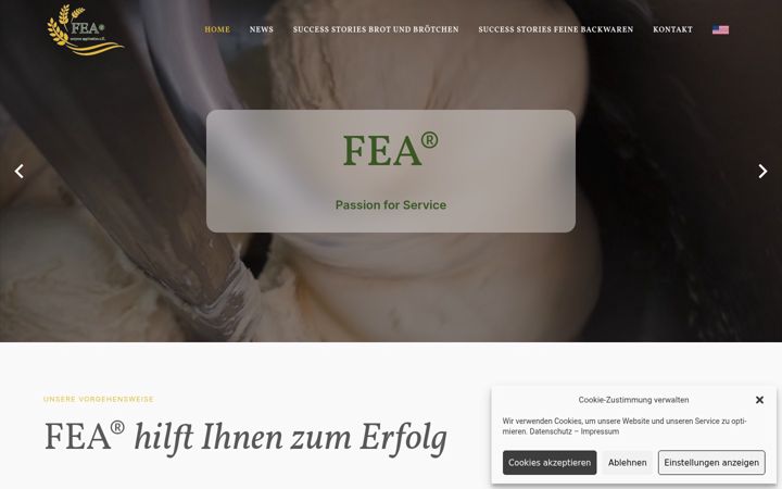 Kuvakaappaus sivustosta enzyme-application.de