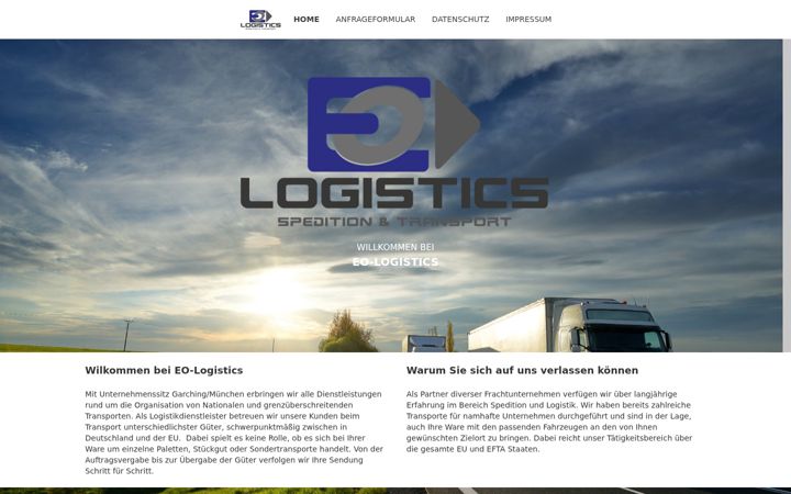 Kuvakaappaus sivustosta eo-logistics.de