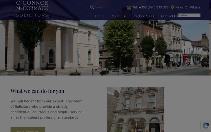 Skærmbillede af eoconnorsolicitors.ie
