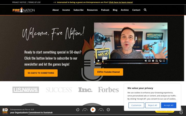 Screenshot of eofire.com