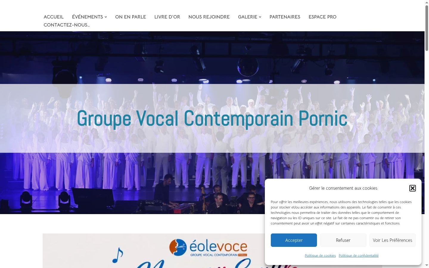 Screenshot del banner di consenso mostrato prima di qualsiasi interazione