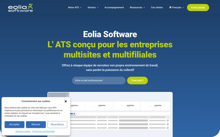 Snímek obrazovky eolia-software.fr