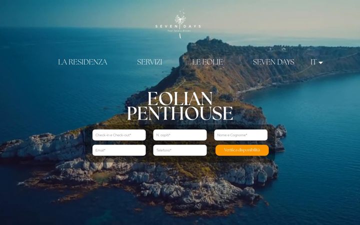 Screenshot of eolianpenthouse.it