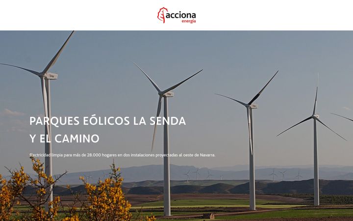 Skärmbild av eolicosendaycamino.es