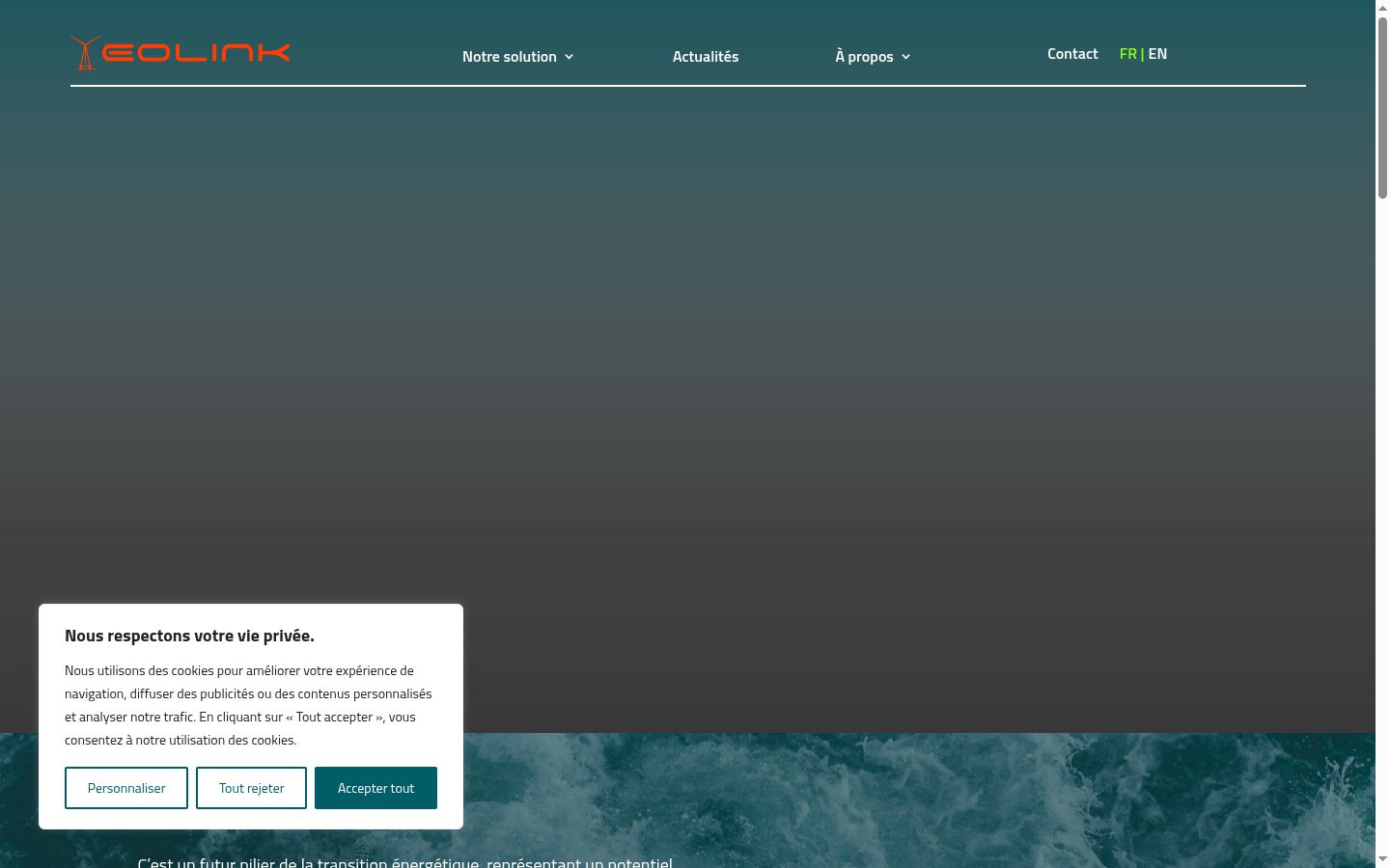 Screenshot tal-banner tal-kunsens muri qabel kwalunkwe interazzjoni