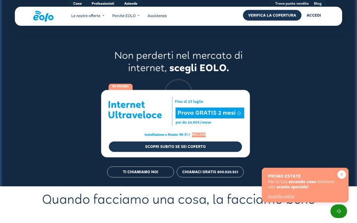 Screenshot von eolo.it
