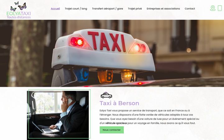 Snímek obrazovky eolya-taxi.fr