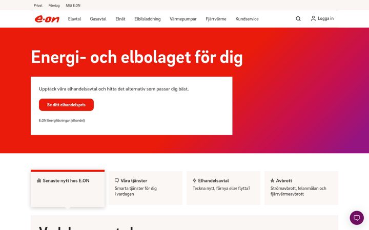 Ekraanipilt saidist eon.se