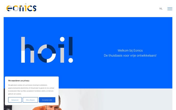 Ekrano kopija eonics.nl