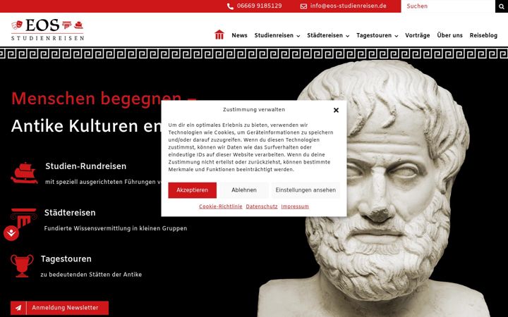 Captura de ecrã de eos-studienreisen.de