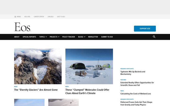 Screenshot von eos.org