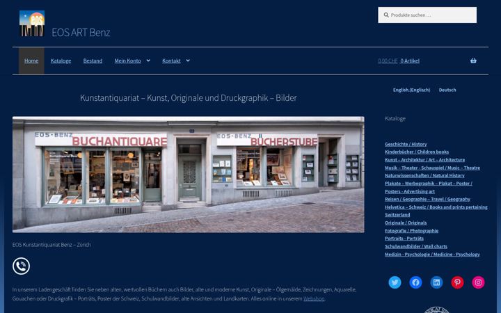 Ekraanipilt saidist eosart.ch