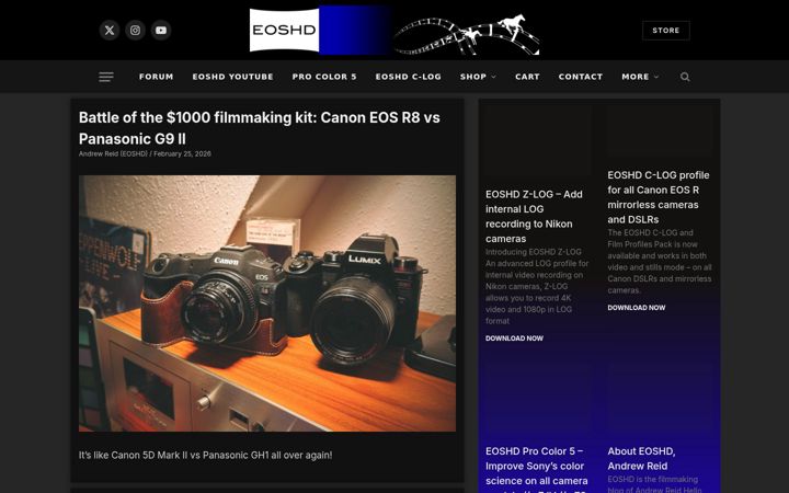 Screenshot of eoshd.com