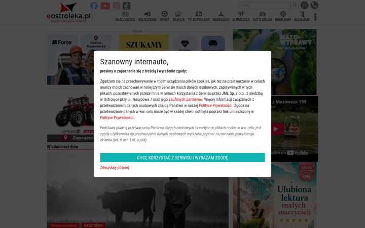 Screenshot of eostroleka.pl
