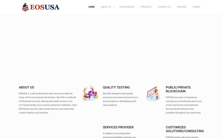 Screenshot of eosusa.io