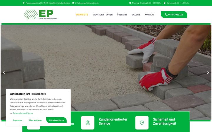 Zrzut ekranu ep-gartenservice.de