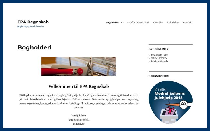 Screenshot stránky epa.dk