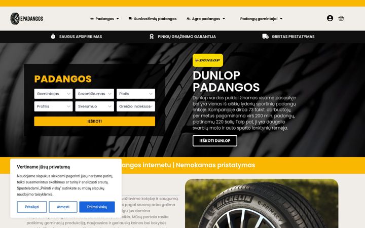 Screenshot of epadangos.eu