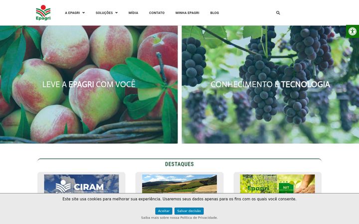 Screenshot von epagri.sc.gov.br