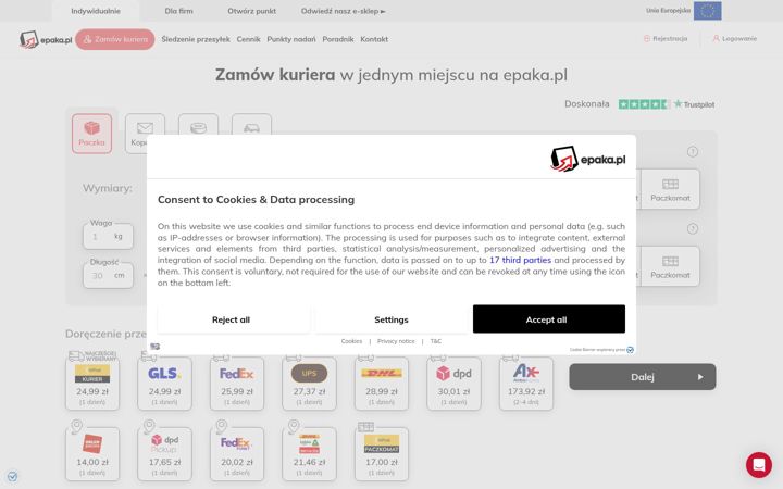 Screenshot of epaka.pl
