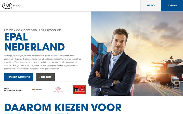 Ekrano kopija epaleuropallets.nl