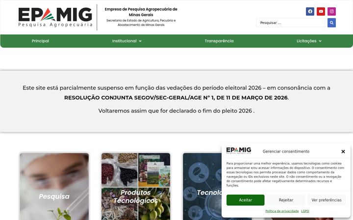 Screenshot von epamig.br