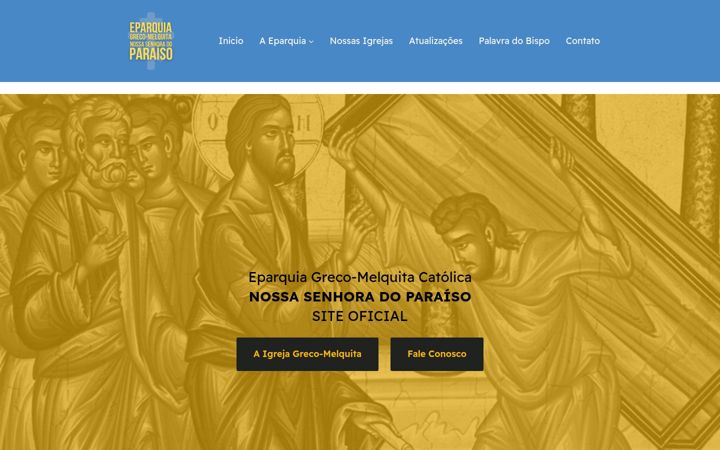 Screenshot von eparquiagrecomelquita.org.br