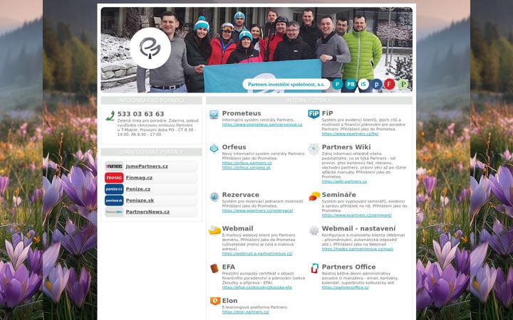 Snímek obrazovky epartners.cz