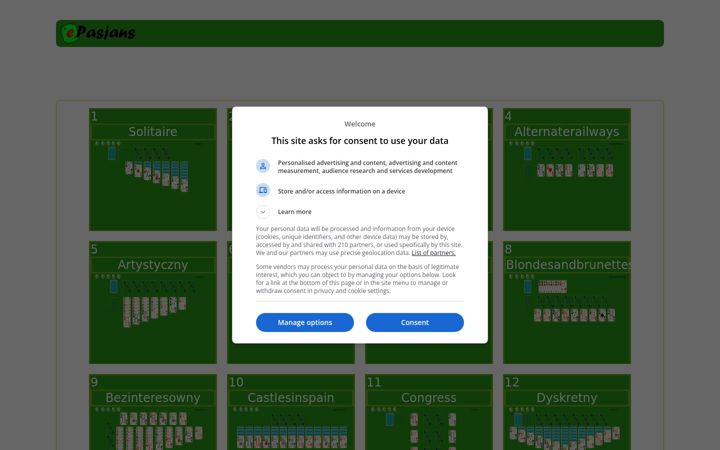 Screenshot of epasjans.pl