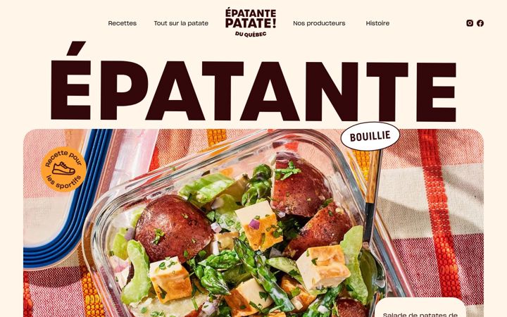 Skärmbild av epatantepatate.ca