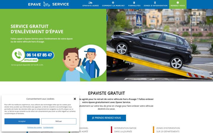 Snímek obrazovky epave-service.fr