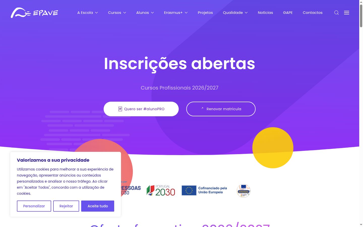 Captura de pantalla del banner de consentimiento mostrado antes de cualquier interacción