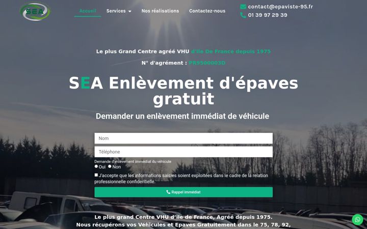 Screenshot ta' epaviste-95.fr