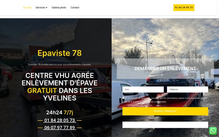 Screenshot ta' epaviste-enlevement.fr