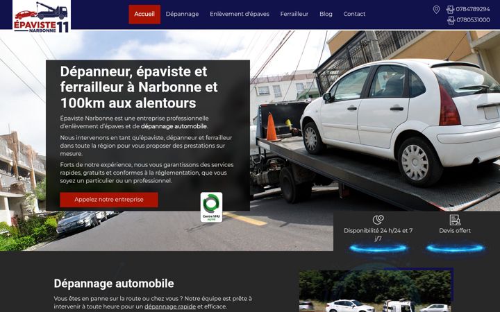 Screenshot ta' epaviste-narbonne11.fr
