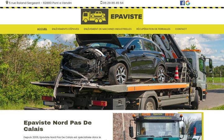 Screenshot ta' epavistenordpasdecalais.fr