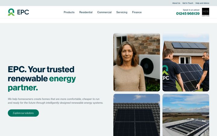 Captura de pantalla de epc-improvements.co.uk