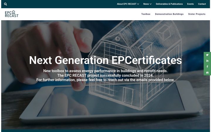 Screenshot of epc-recast.eu
