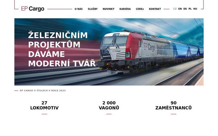 Kuvakaappaus sivustosta epcargo.cz