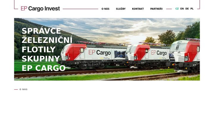 Kuvakaappaus sivustosta epcargoinvest.cz