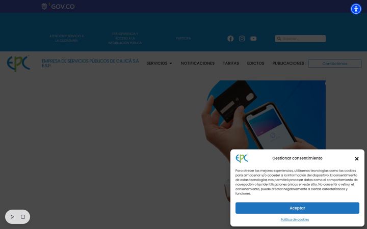 Skjámynd af epccajica.gov.co